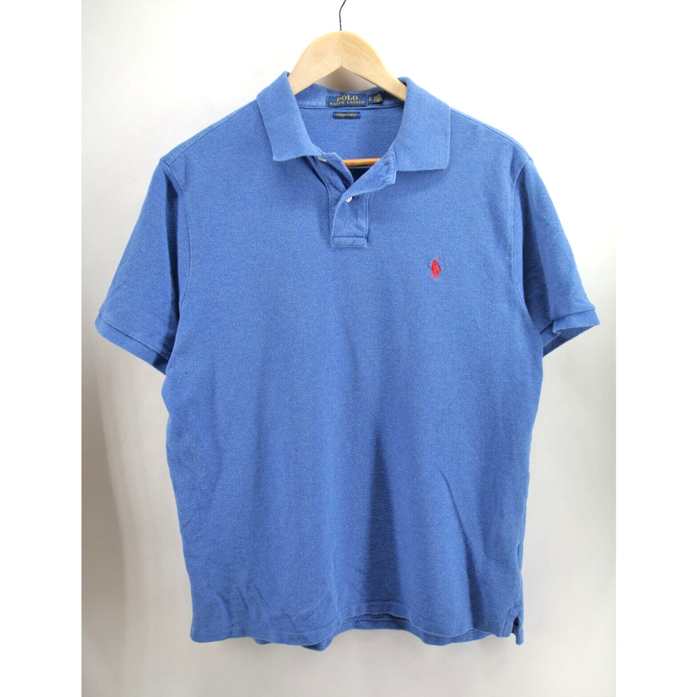 Polo Ralph Lauren Custom Slim Fit Blue Short‎ Sleeve Golf Shirt L